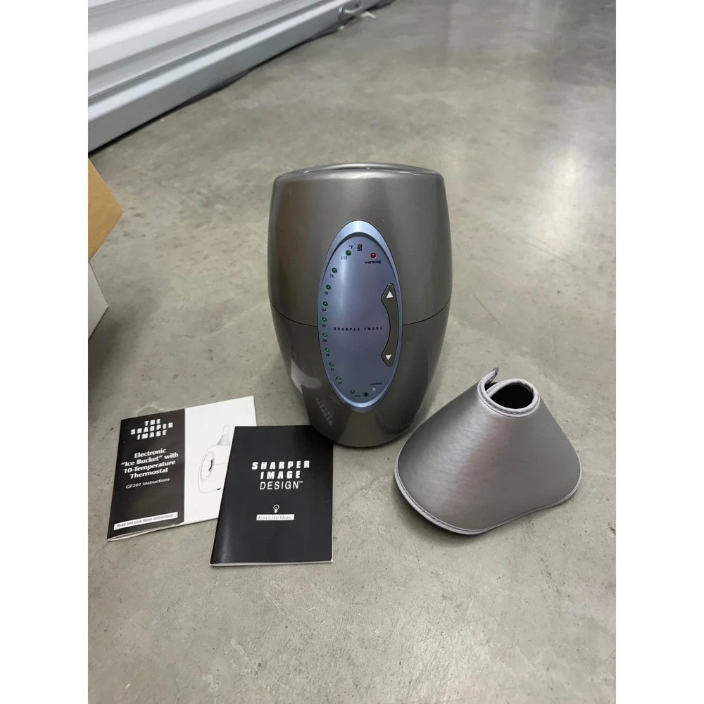 Sharper Image Electronic Ice Bucket Wine Chiller Warmer 10 Temperature Settings